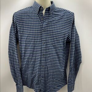 UNTUCKit Blue Casual Gingham Button Down Shirt